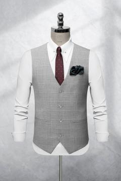 Bộ Suit Ghi Xám Kẻ Caro Modern Fit TGS365